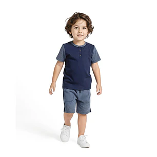 Splendid Conjunto de Camisetas y Bermuda para Niño 3 Pzas