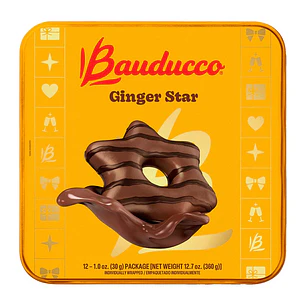 Bauducco Galletas Jengibre Cubiertas Chocolate 12 Unid 30 g