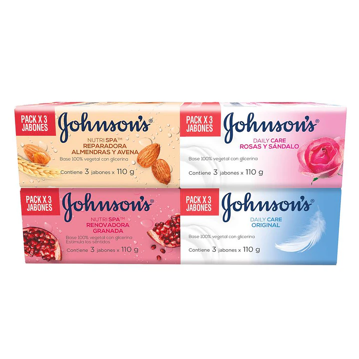 Johnsons Jabón Surtido 12 Unid 110 g