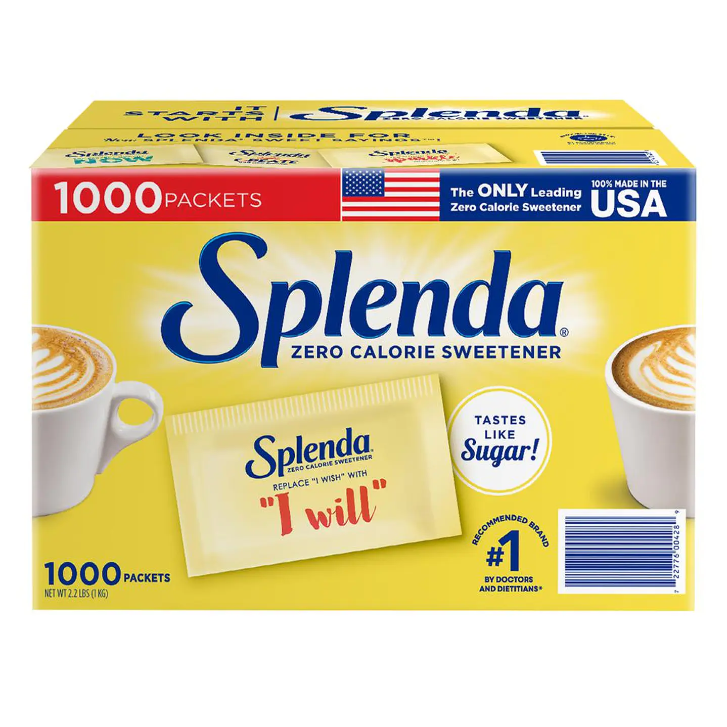 Splenda Endulzante de Sucralosa Cero Calorías 1 000 Unid 1 g