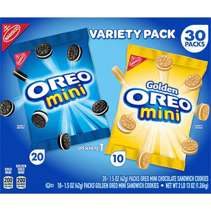 Oreo Galletas Mini Paq Variado 30 Unid 42 g