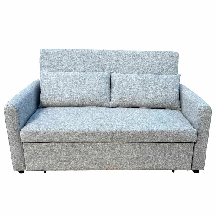 HK Sunhouse Sofá Cama Gris con 2 Almohadas