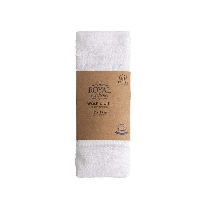 Royal Excellence Toallas Faciales 12 Unid x 30 cm x 30 cm