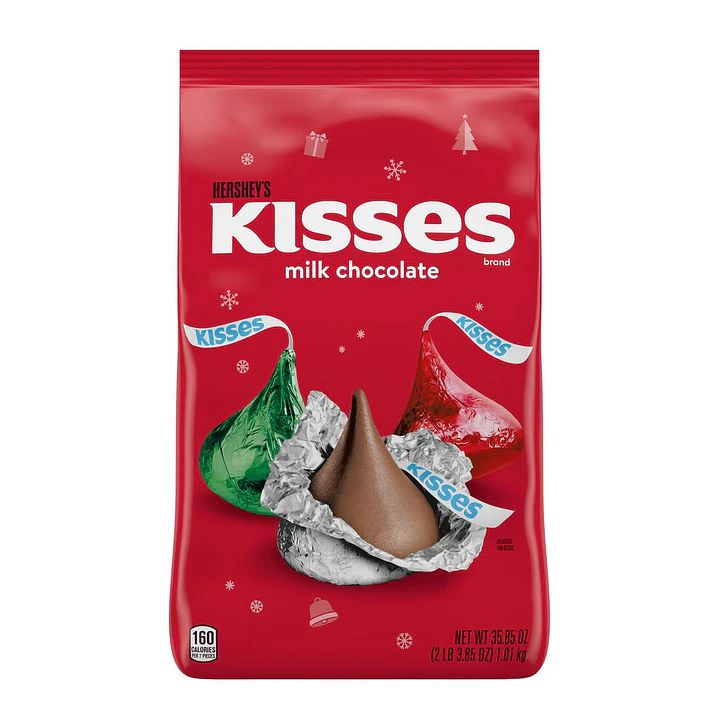 Hersheys Chocolates Kisses Navideños 1.01 kg