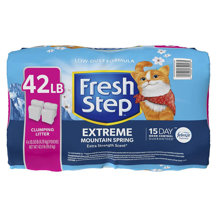 Fresh Step Arena Gatos Control Olores Fragancia 4 Unid 19 kg