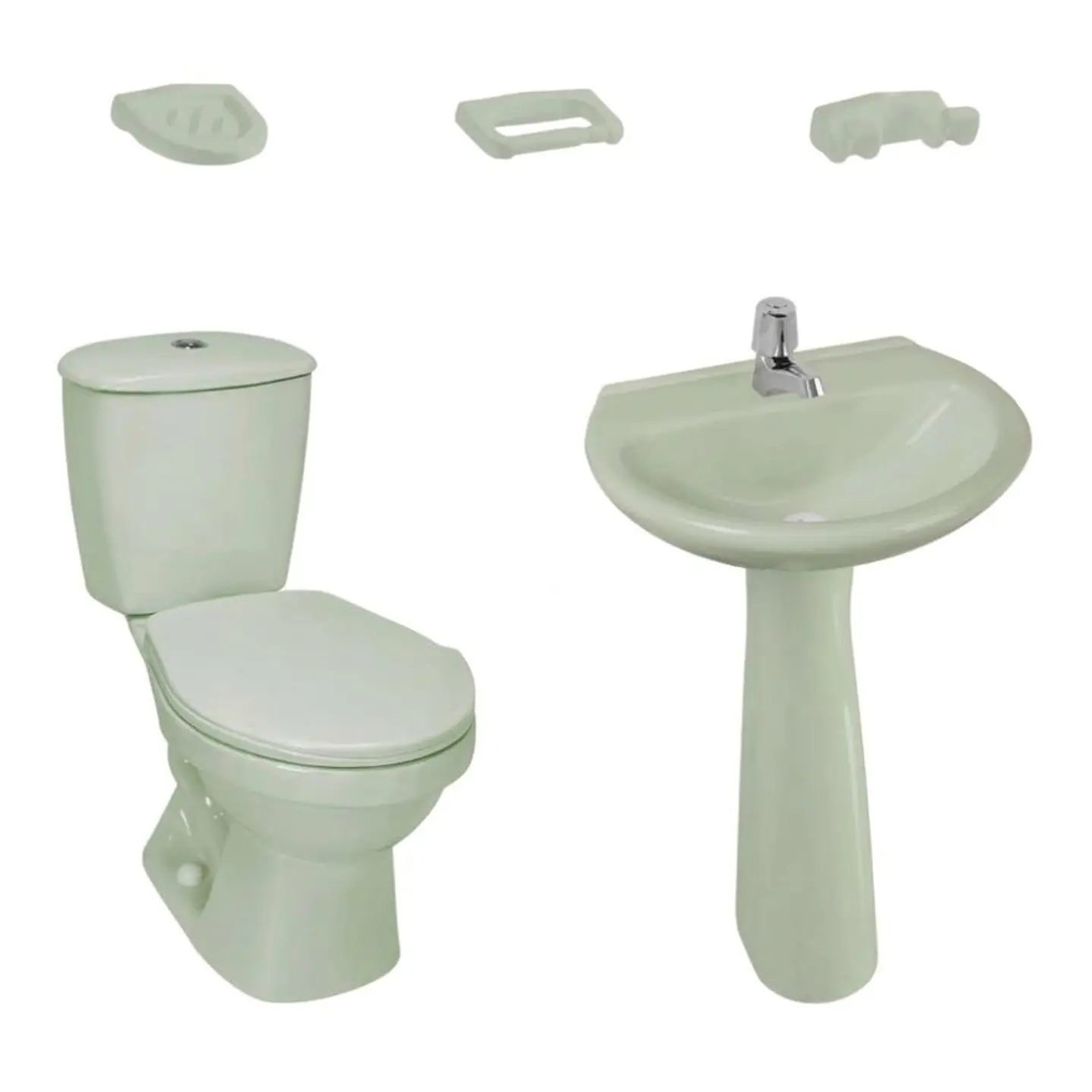 Combo Laguna 4.8Litros Sin Pedestal Verde Claro Grifería