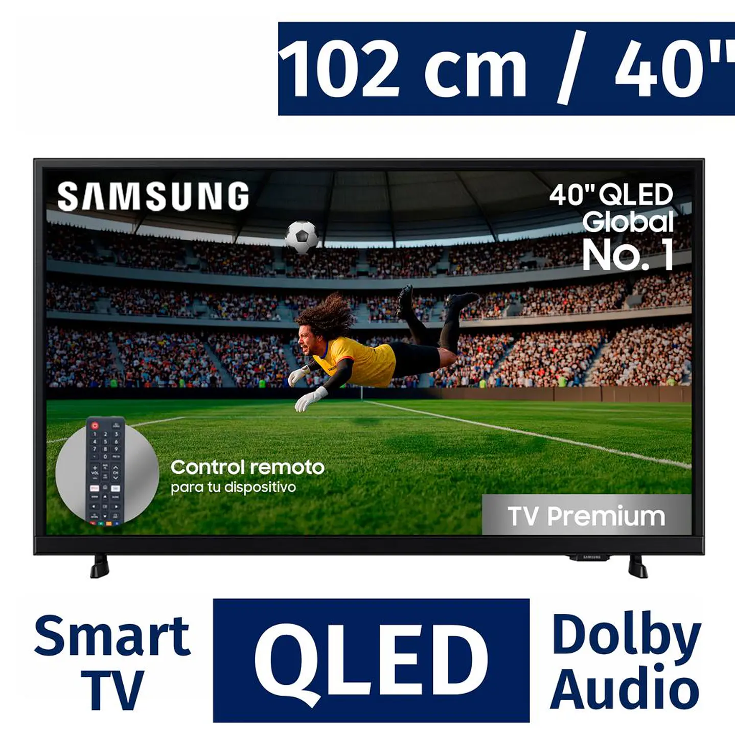 Samsung 101.6 cm Pulg Smart QLED FHD TV