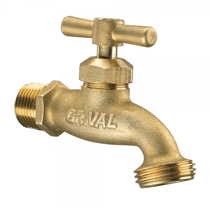 Llave Metálica De Jardín Manguera Bronce Liviana x 6 Und