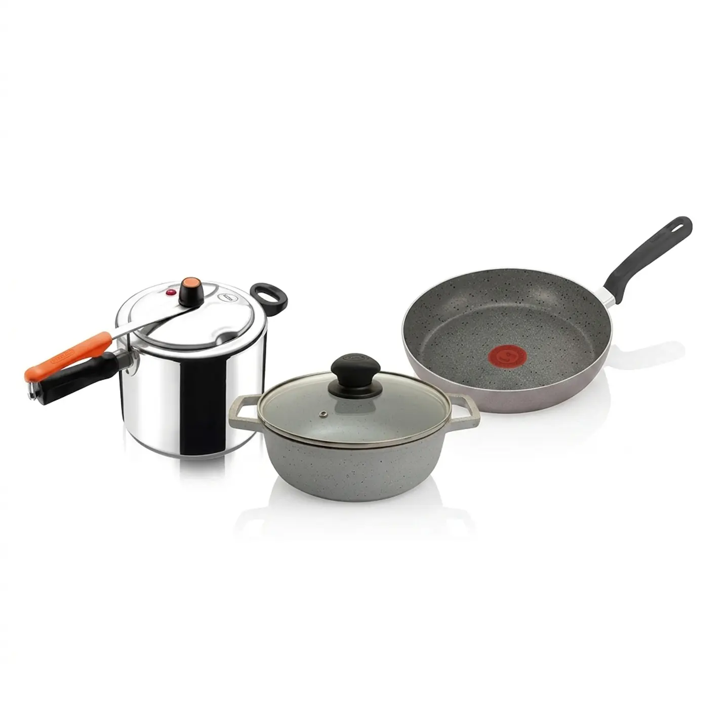 Combo olla a presión de 7 L + Caldero de 20 cm + Sartén 18