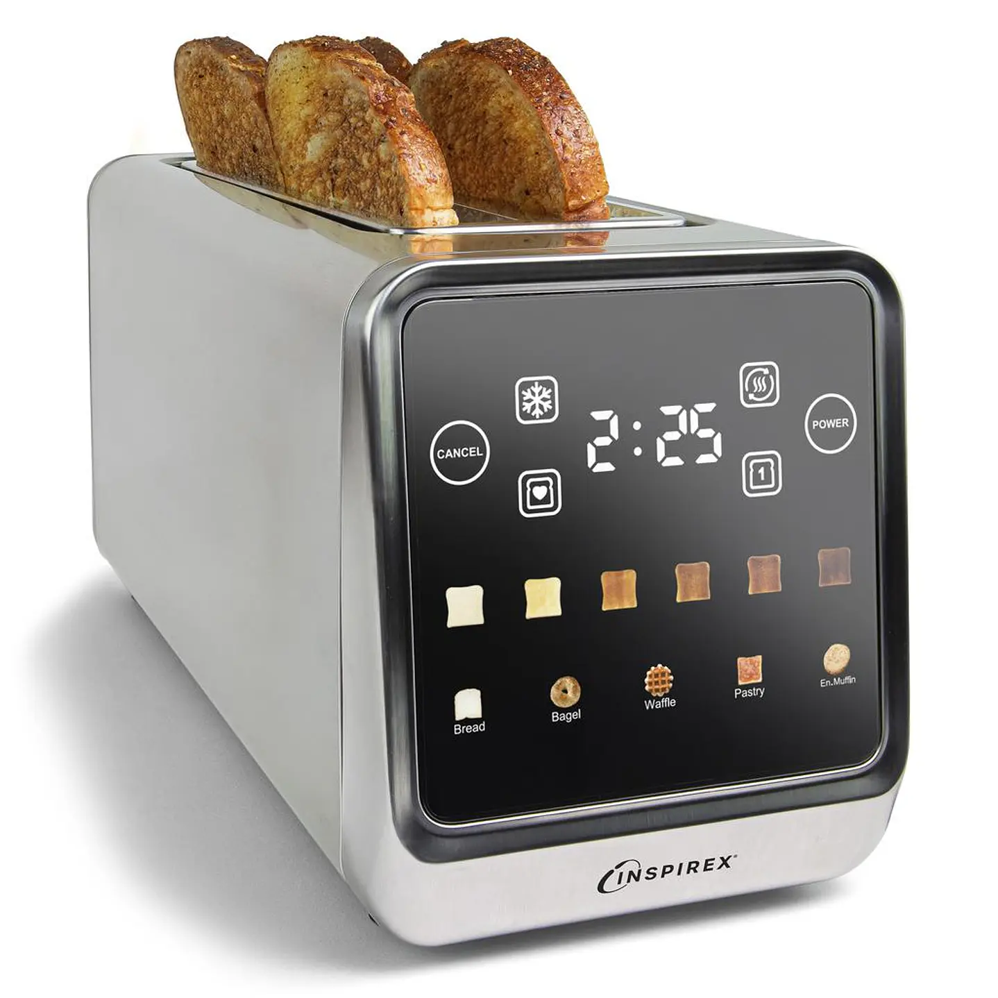 Inspirex Tostadora Cuatro Panel Táctil Pantalla LED