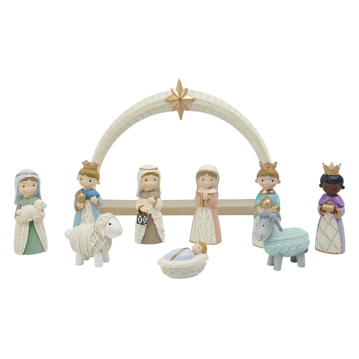 Members Selection Juego Pesebre Resina Decoración 10 Pzas