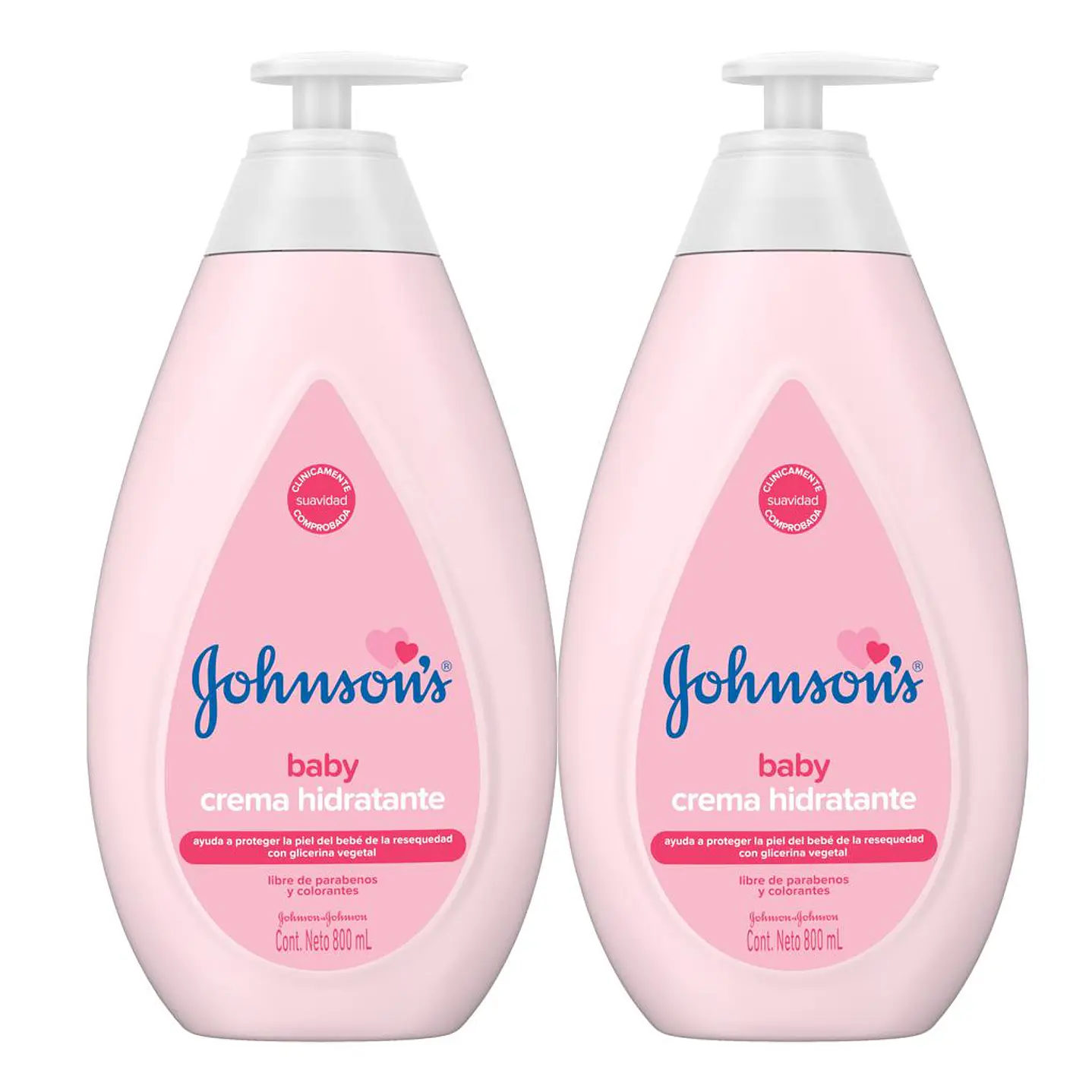 Johnsons Crema Hidratante para Bebe Original 2 Unid 800 g