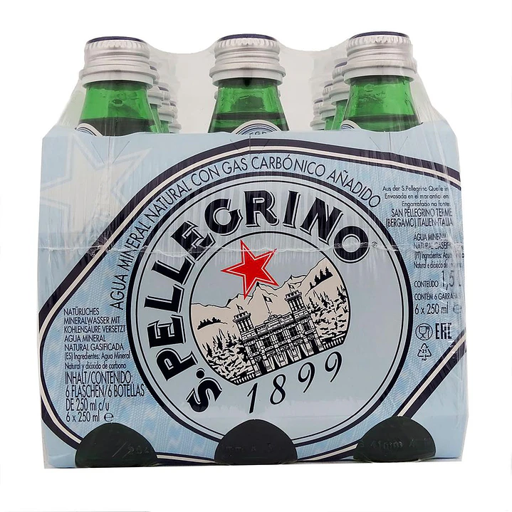 San Pellegrino Agua Con Gas 12 Unid 250 mL