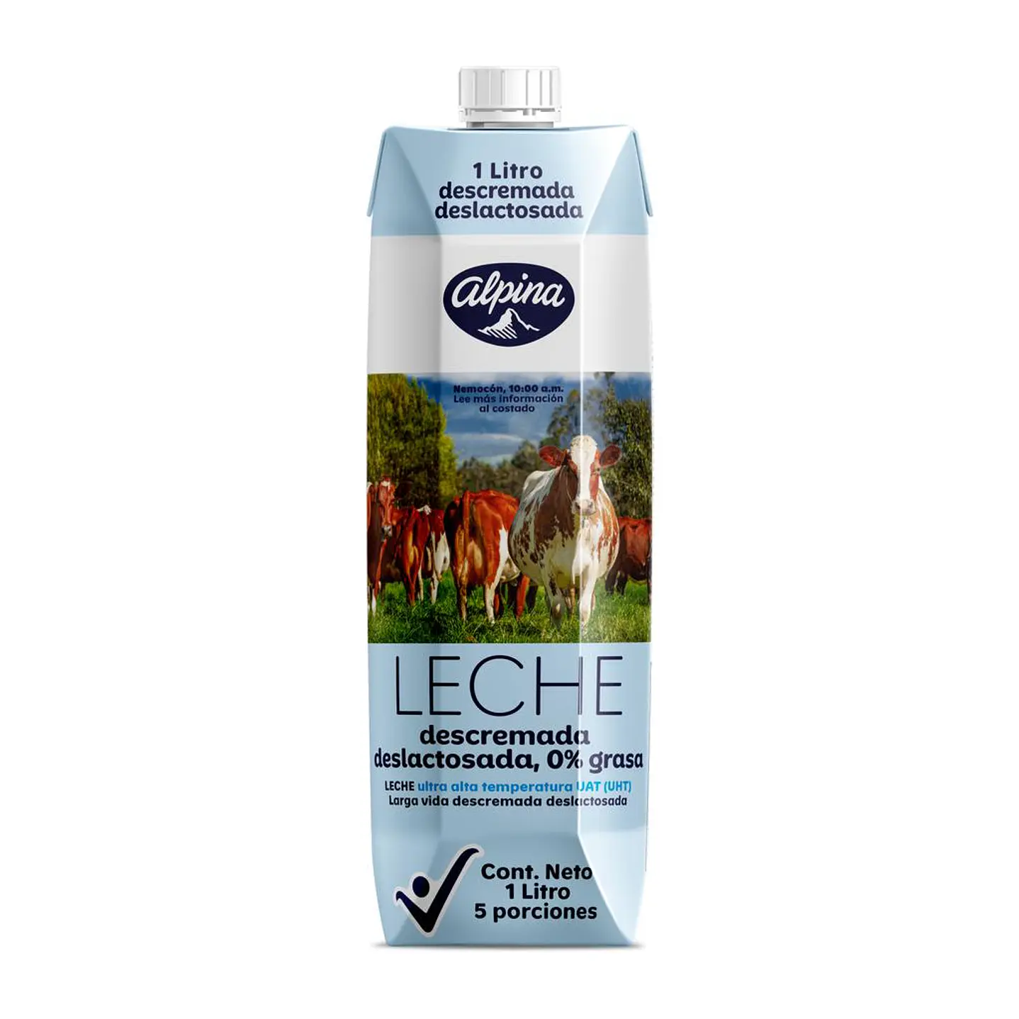 Alpina Leche Descremada 12 Unid 1 L