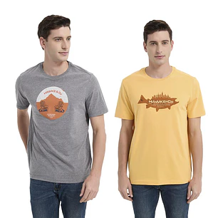 Hawke Co Camiseta de Hombre 2 Unid