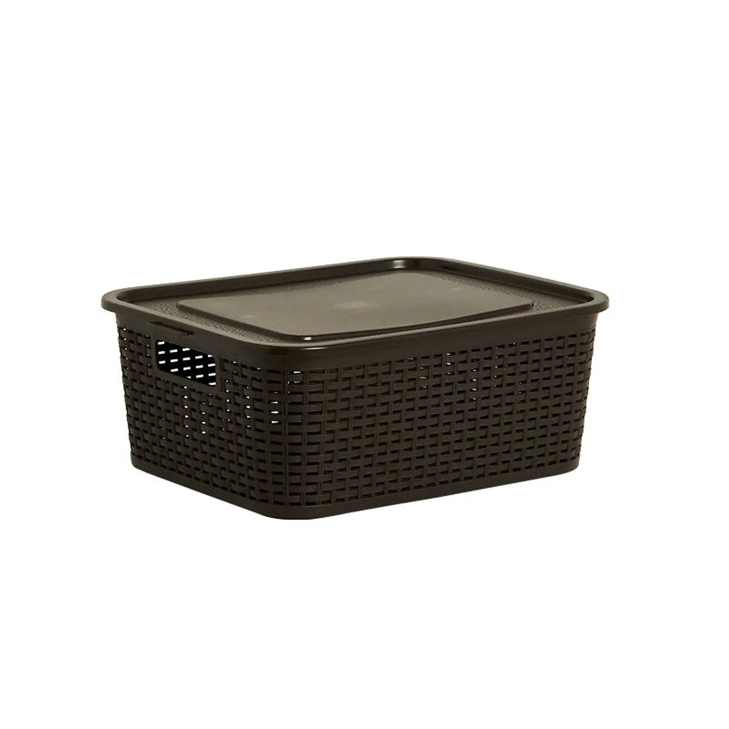Canasta Rattan Ecored 8 Lt Cafe
