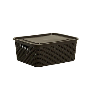 Canasta Rattan Ecored 8 Lt Cafe