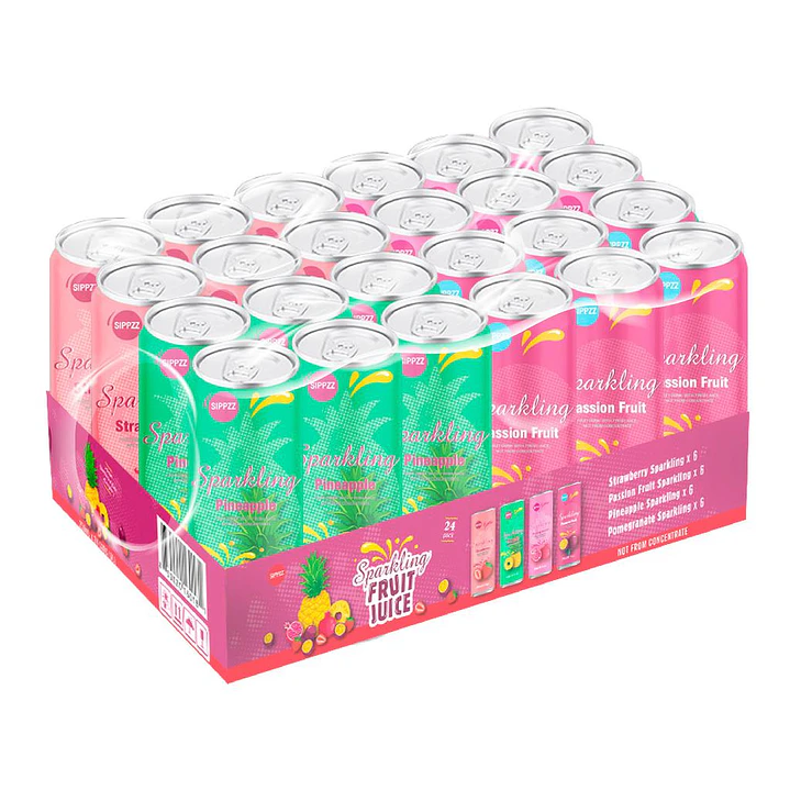 SIPPZZ Jugos con Gas y Sabores Surtidos 24 Unid 250 mL