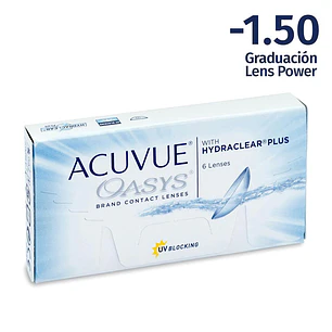 Acuvue Oasys 1.50 Lentes de Contacto Oasys Esferico 6 Unid