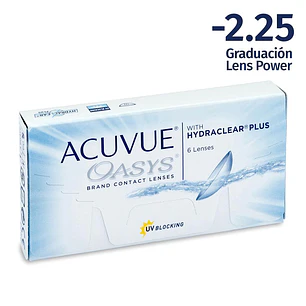 Acuvue Oasys 2.25 Lentes de Contacto Oasys Esferico 6 Unid