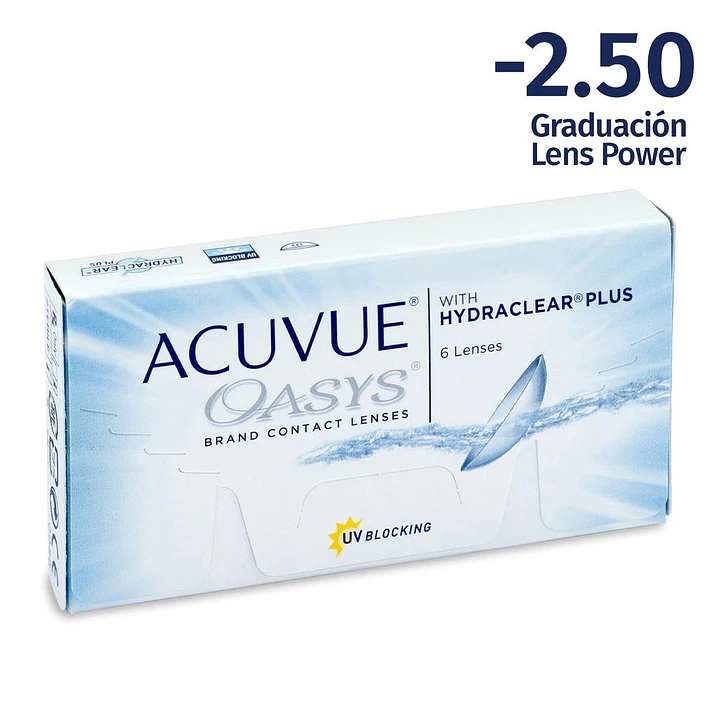 Acuvue Oasys 2.50 Lentes de Contacto Oasys Esferico 6 Unid