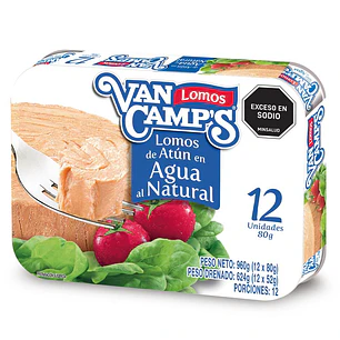 Van Camps Atún en Agua 12 Unid 80 g