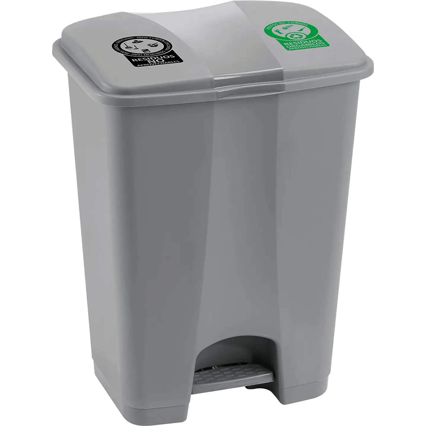 Basurero Doble 6 L Negro Verde