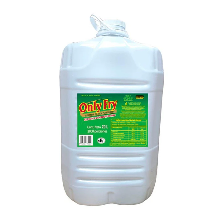 Only Fry Aceite Vegetal para Freido Profundo 20 L