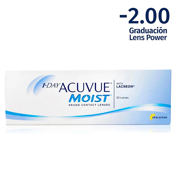 Acuvue Moist 2.00 Lentes de Contacto 1 Día 30 Unid