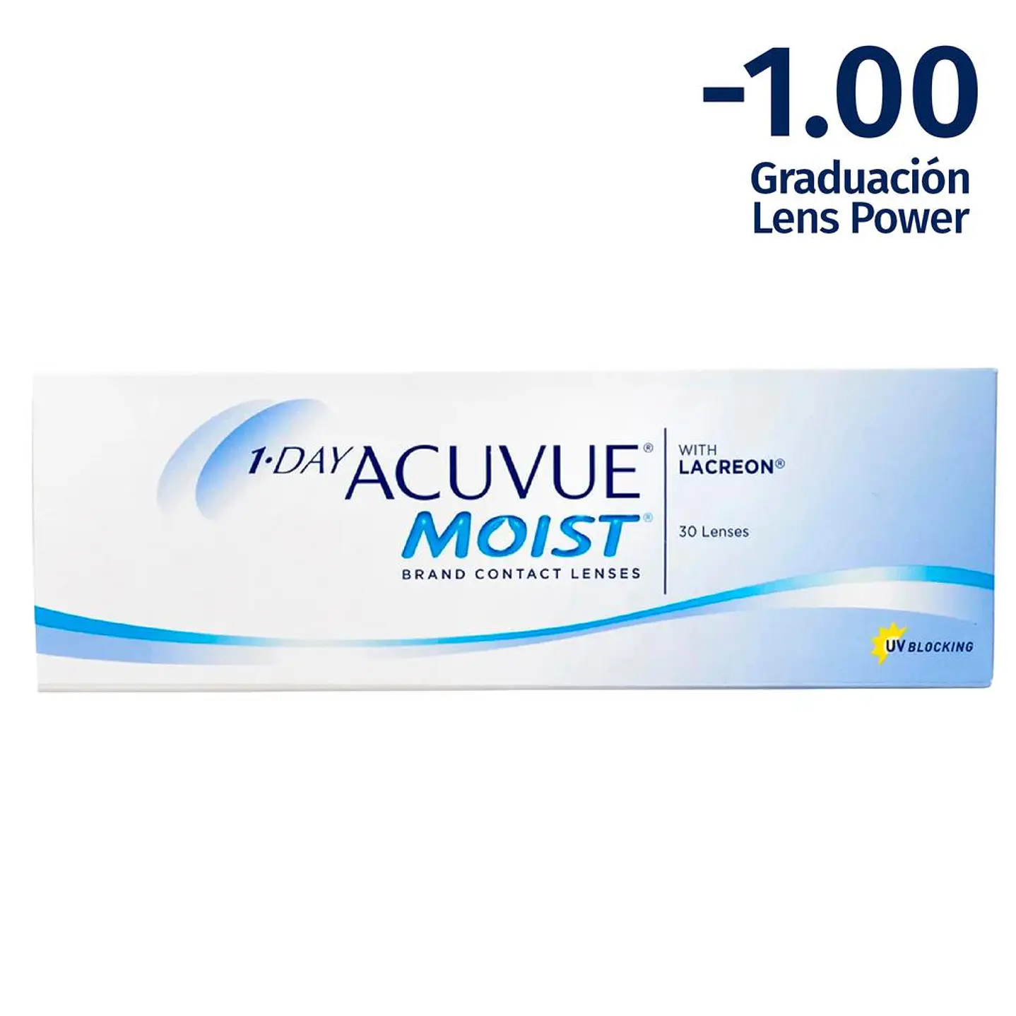 Acuvue Moist 1.00 Lentes 1 Día One Day Moist 30 Unid