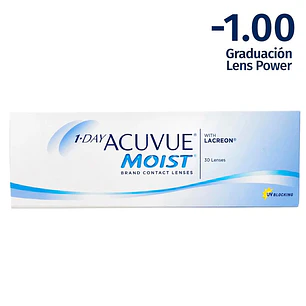 Acuvue Moist 1.00 Lentes 1 Día One Day Moist 30 Unid