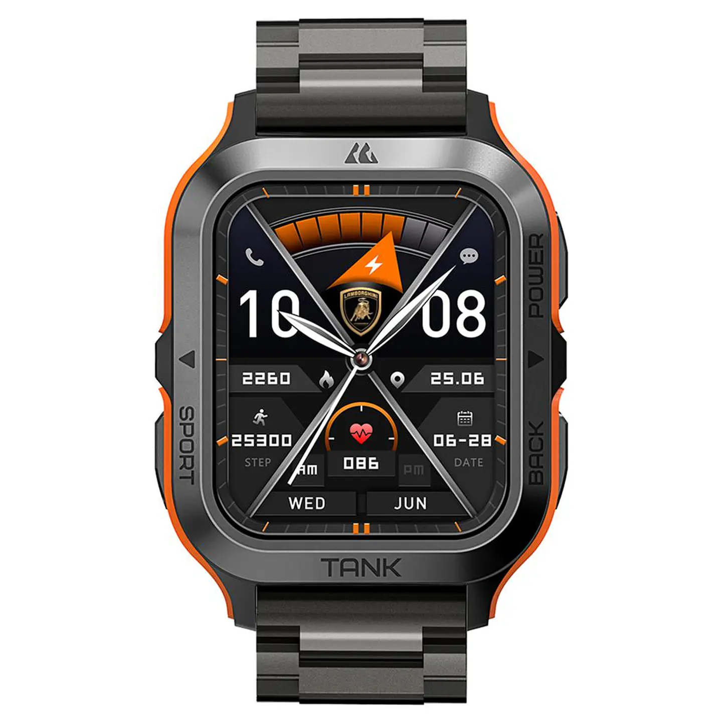 Lamborghini Reloj con Correa Metálica Aventador Q4