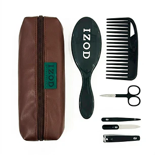 Izod Set de Regalo con Accesorios de Aseo Color Café 7 Pzas