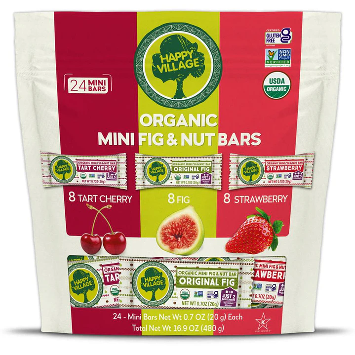 Happy Village Mini Barras Higos Nueces 24 Unid 20 g