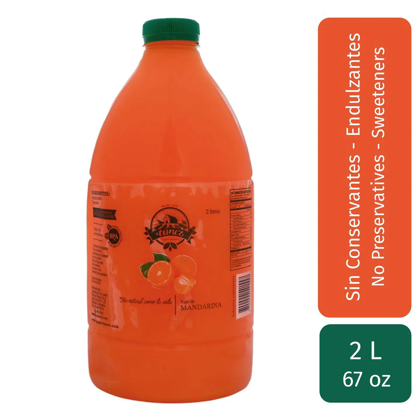 Cítricos Túnez Jugo de Mandarina Natural 2 L