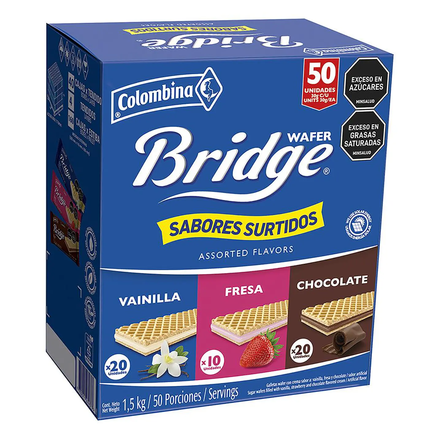 Bridge Galletas Wafer Surtida 50 Unid 30 g