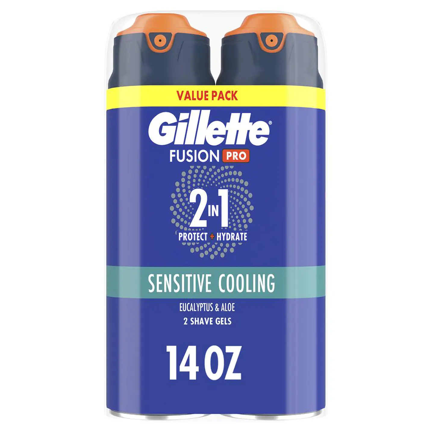 Gillette Fusion Pro Gel Hidratante de Afeitar 2 Unid 198 g