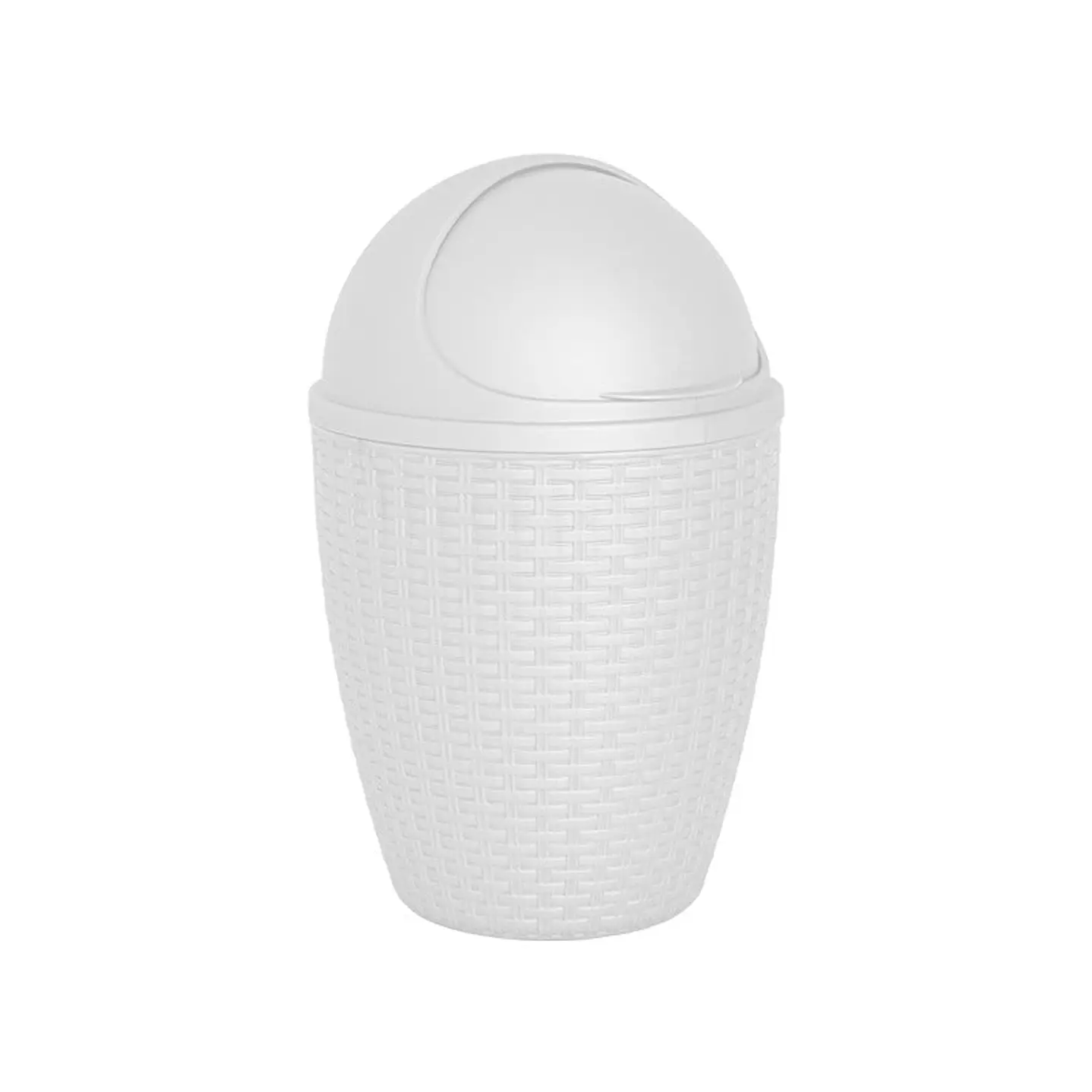 Papelera Rattan Polar Blanco