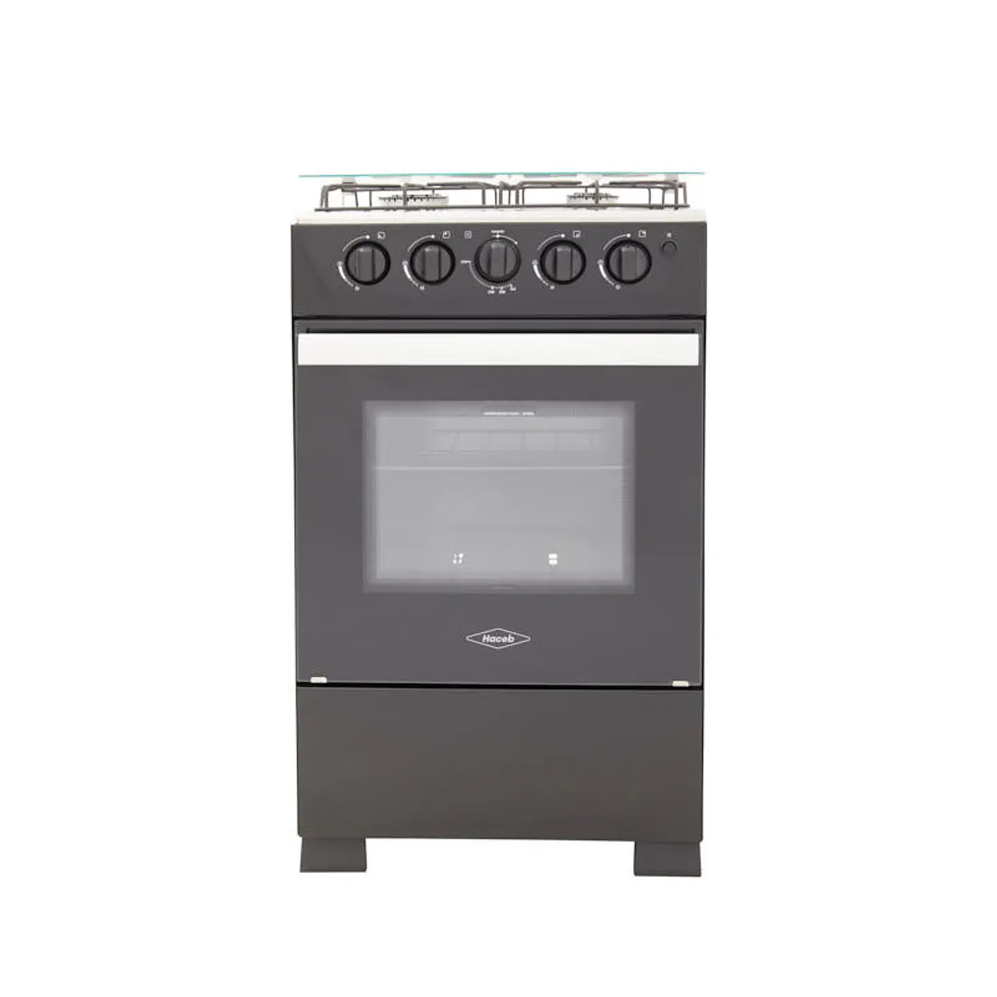 Estufa de piso Romero de 50 cm con tapa de vidrio negro GN