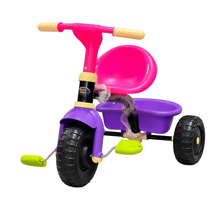Boy Toys Triciclo Infantil Metálico Canasta Trasera PF1550 1