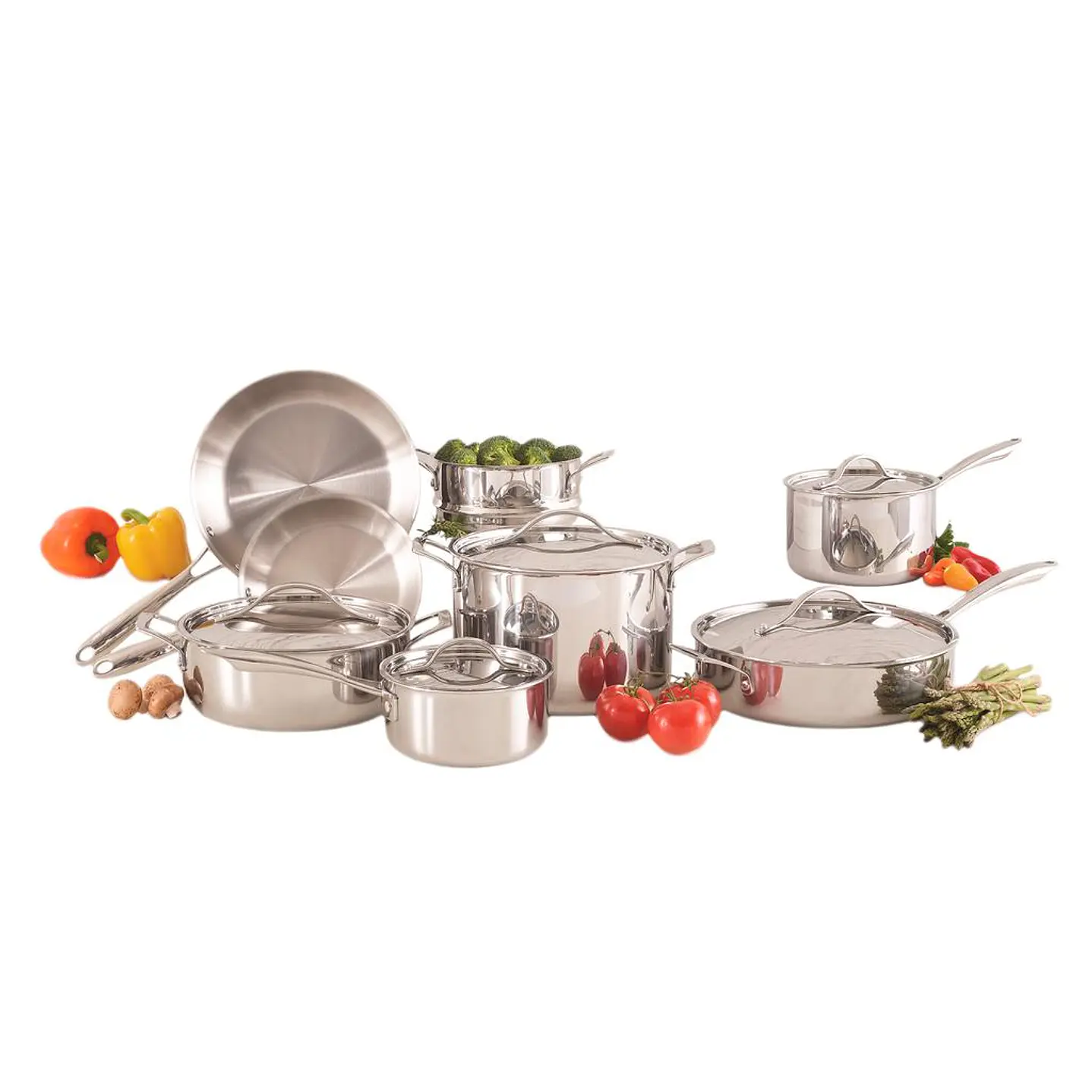 Members Selection Batería Cocina Acero Inoxidable 13 Pzas