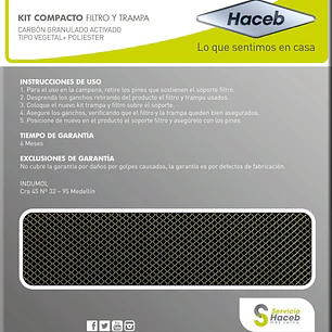Kit Compacto Filtro y Trampa