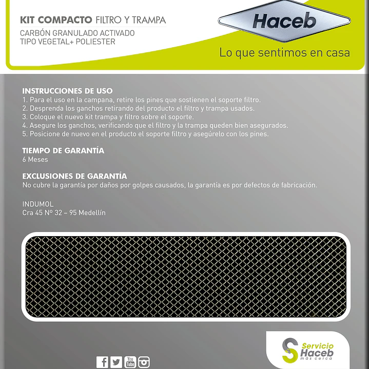 Kit Compacto Filtro y Trampa