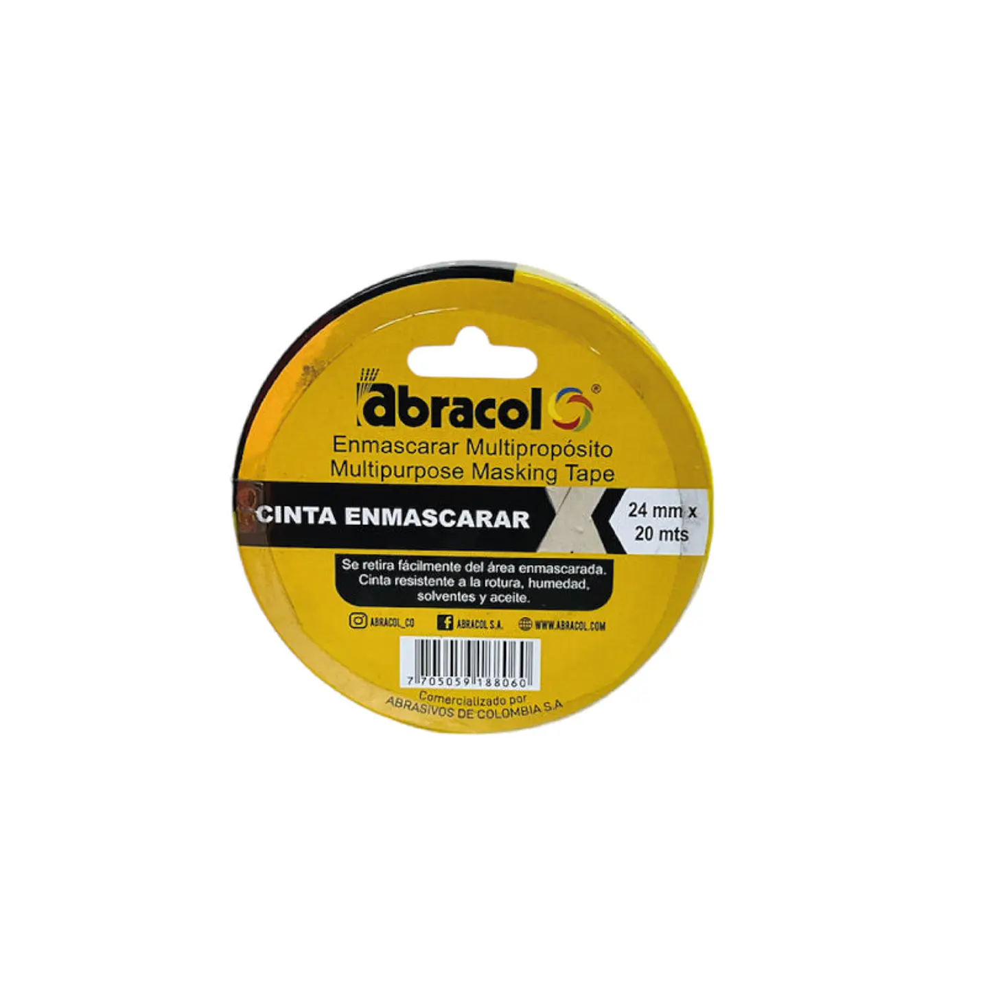 Cinta de Enmascarar 24mmx40 mt Paq x 12 Und