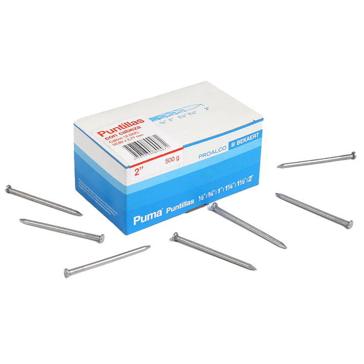 Puntilla Con cabeza 2 1 2 Caja X 50 Cajetillas de 25 Kg