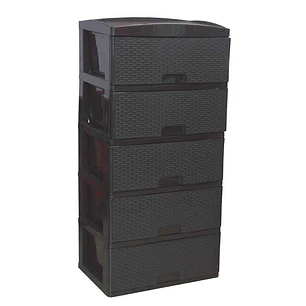 Practimueble Grande x 5 Cajones Rattan Wengue
