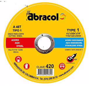 Disco Corte Fino A46T 4 1 2 x 3 64 x 7 8