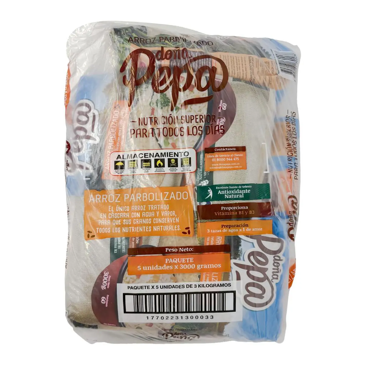 Doña Pepa Arroz Parbolizado 5 Unid 3 kg