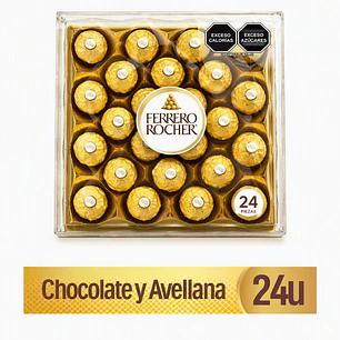 Ferrero Rocher Bombón de Chocolate 24 Unid 12 g