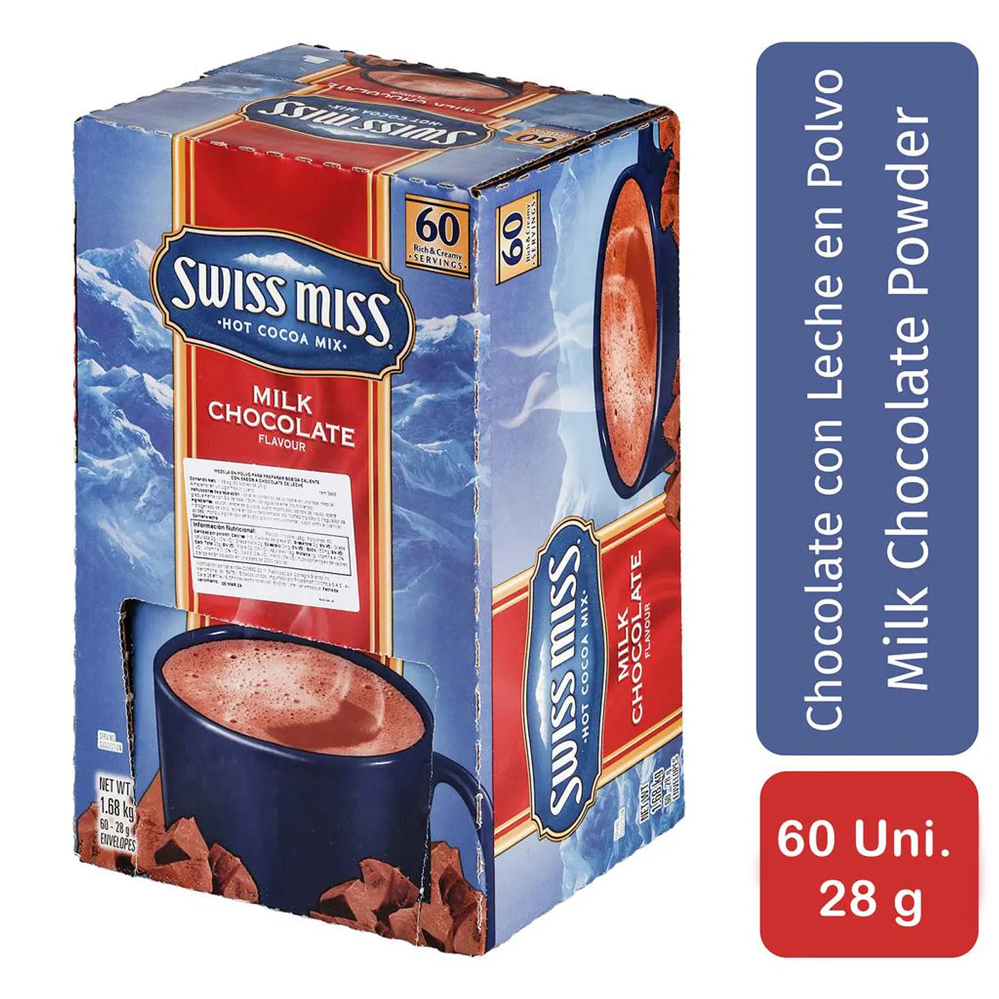 Swiss Miss Mezcla de Chocolate 60 Unid 28 g
